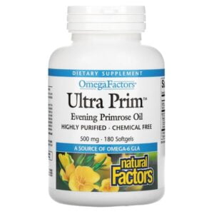Natural Factors, OmegaFactors, Ultra Prim, Evening Primrose Oil, 500 mg, 180 Softgels