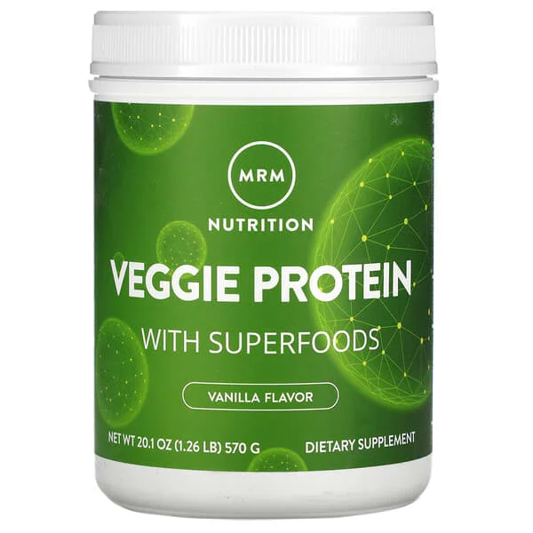 MRM, Veggie Protein with Superfoods, Vanilla, 1.26 lb (570 g)