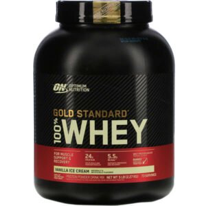 Optimum Nutrition, Gold Standard 100% Whey, Vanilla Ice Cream, 5 lbs (2.27 kg)