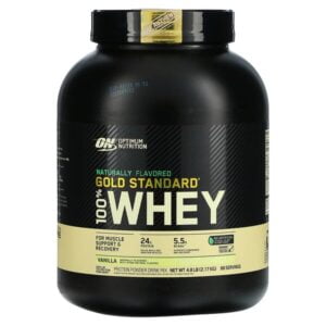 Optimum Nutrition, Gold Standard, 100% Whey, Naturally Flavored, Vanilla, 4.8 lb (2.17 kg)