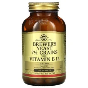Solgar, Brewer’s Yeast, 7 1/2 Grains with Vitamin B12, 250 Tablets