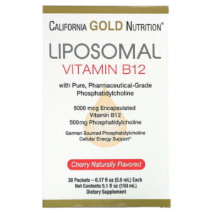 California Gold Nutrition, Liposomal Vitamin B12, 30 Packets, 0.17 fl oz (5 ml) Each