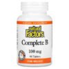 Natural Factors, Complete B, 100 mg, 90 Tablets