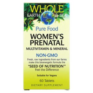 Natural Factors, Whole Earth & Sea, Women’s Prenatal Multivitamin & Mineral, 60 Tablets