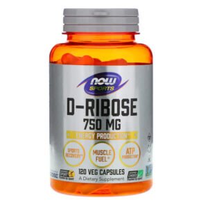 NOW Foods, Sports, D-Ribose, 750 mg, 120 Veg Capsules