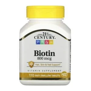 21st Century, Biotin, 800 mcg, 110 Easy Swallow Tablets