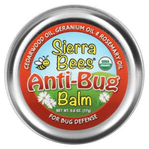 Sierra Bees, Anti-Bug Balm, Cedarwood, Geranium & Rosemary Oil, 0.6 oz (17 g)