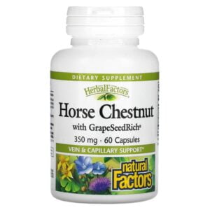 Natural Factors, Horse Chestnut with GrapeSeedRich, 350 mg, 60 Capsules