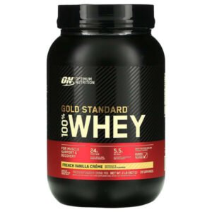 Optimum Nutrition, Gold Standard 100% Whey, French Vanilla Crème, 2 lb (907 g)
