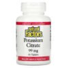 Natural Factors, Potassium Citrate, 99 mg, 90 Tablets