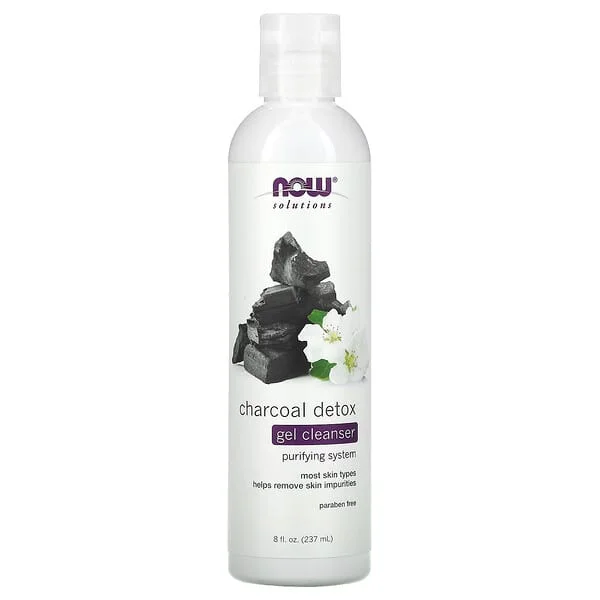 NOW Foods, Solutions, Charcoal Detox Gel Cleanser, 8 fl oz (237 ml)