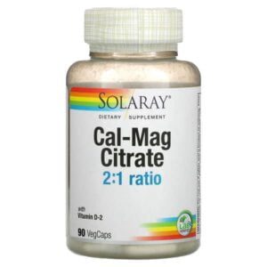 Solaray, Cal-Mag Citrate with Vitamin D-2, 90 VegCaps