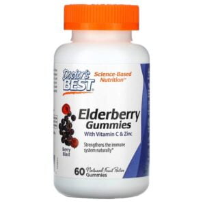 Doctor’s Best, Elderberry Gummies with Vitamin C & Zinc, Berry Blast, 60 Gummies