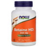 NOW Foods, Betaine HCL, 648 mg, 120 Veg Capsules 1 NOW Foods, Betaine HCL, 648 mg, 120 Veg Capsules