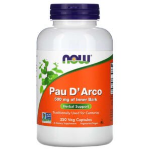 NOW Foods, Pau D’ Arco, 500 mg, 250 Veg Capsules