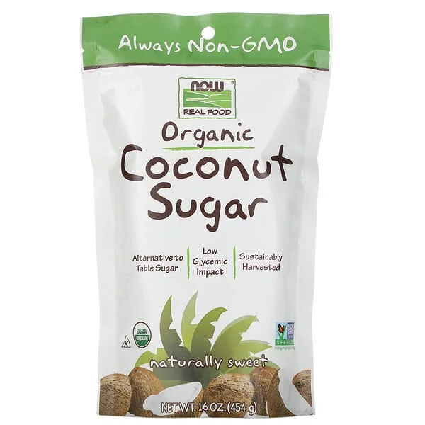 NOW Foods, Real Food, Organic Coconut Sugar, 16 oz (454 g)