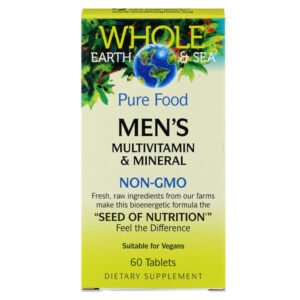 Natural Factors, Whole Earth & Sea, Men’s Multivitamin & Mineral, 60 Tablets