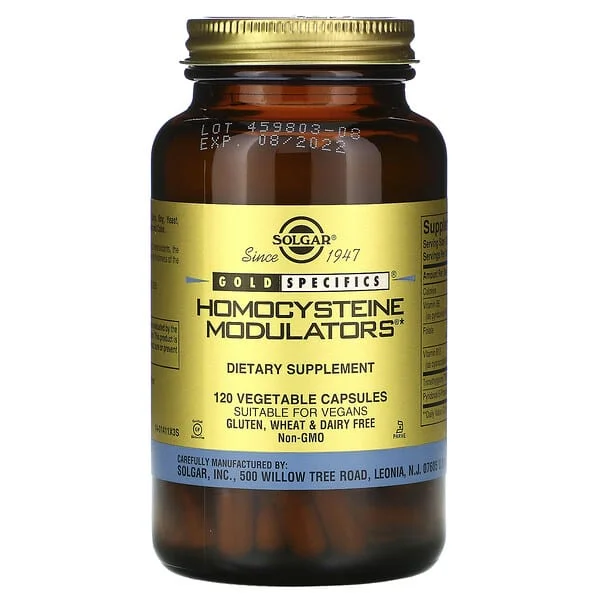 Solgar, Gold Specifics, Homocysteine Modulators, 120 Vegetable Capsules