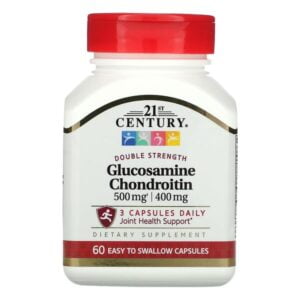 21st Century, Glucosamine / Chondroitin, Double Strength, 500 mg / 400 mg, 60 Easy to Swallow Capsules
