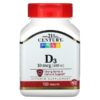 21st Century, Vitamin D3, 10 mcg (400 IU), 100 Tablets