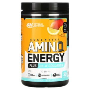 Optimum Nutrition, ESSENTIAL AMIN.O. ENERGY PLUS UC-II COLLAGEN, Mango Lemonade, 9.5 oz (270 g)