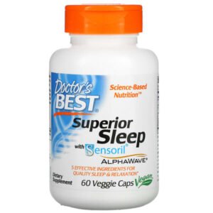 Doctor’s Best, Superior Sleep with Sensoril AlphaWave, 60 Veggie Caps