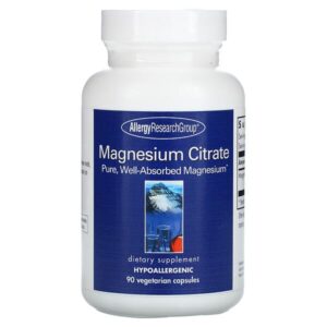Allergy Research Group, Magnesium Citrate, 90 Vegetarian Capsules