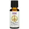 NOW Foods, Essential Oils, Peace, Love & Flowers, Balancing Blend, 1 fl. oz (30 ml)