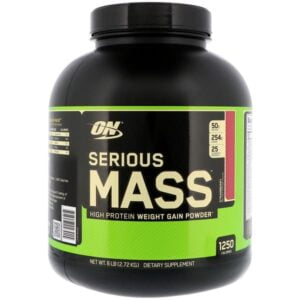 Optimum Nutrition, Serious Mass, High Protein Weight Gain Powder, Strawberry, 6 lbs (2.72 kg)