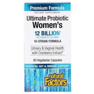 Natural Factors, Ultima Probiotic Women’s, 12 Billion CFU, 60 Vegetarian Capsules