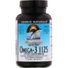Source Naturals, Arctic Pure, Omega-3 1125 Enteric Coated Fish Oil, 1,125 mg, 60 Softgels