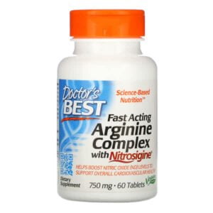 Doctor’s Best, Fast Acting Arginine Complex with Nitrosigine, 750 mg, 60 Tablets