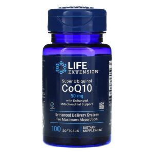 Life Extension, Super Ubiquinol CoQ10 with Enhanced Mitochondrial Support, 50 mg, 100 Softgels