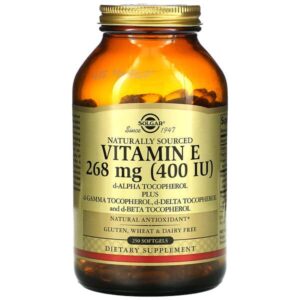 Solgar, Naturally Sourced Vitamin E, 268 mg (400 IU), 250 Softgels