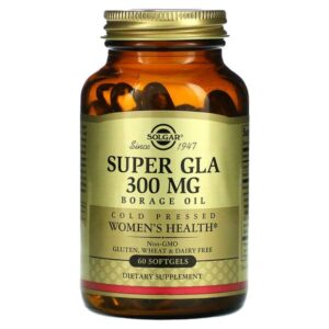 Solgar, Super GLA, Borage Oil, Women’s Health, 300 mg, 60 Softgels