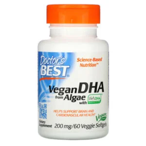 Doctor’s Best, Vegan DHA from Algae with Life’s DHA, 200 mg, 60 Veggie Softgels