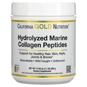 California Gold Nutrition, Hydrolyzed Marine Collagen Peptides, Unflavored, 17.64 oz (500 g)