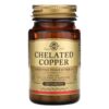 Solgar, Chelated Copper, 100 Tablets