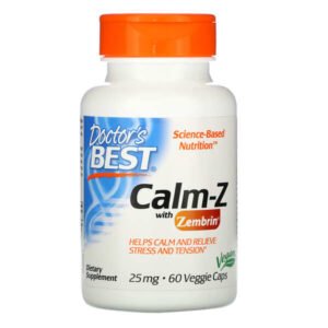 Doctor’s Best, Calm-Z with Zembrin, 25 mg, 60 Veggie Caps