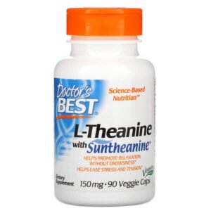 Doctor’s Best, L-Theanine with Suntheanine, 150 mg, 90 Veggie Caps