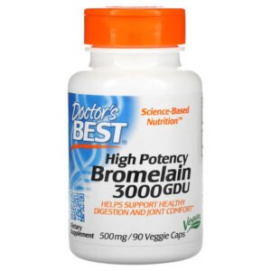 Doctor’s Best, High Potency Bromelain 3000 GDU, 500 mg, 90 Veggie Caps