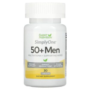 Super Nutrition, SimplyOne, Mens 50+ Multivitamin with Supporting Herbs, 30 Tablets