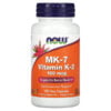 NOW Foods, MK-7 Vitamin K-2 , 100 mcg, 120 Veg Capsules 1 NOW Foods, MK-7 Vitamin K-2 , 100 mcg, 120 Veg Capsules