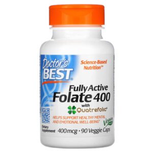 Doctor’s Best, Fully Active Folate 400 with Quatrefolic, 400 mcg, 90 Veggie Caps