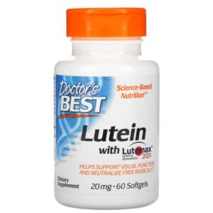 Doctor’s Best, Lutein with Lutemax 2020, 20 mg, 60 Softgels