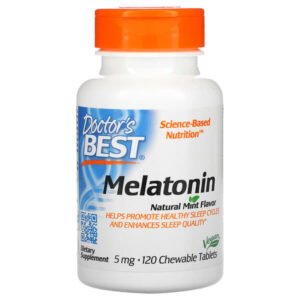 Doctor’s Best, Melatonin, Natural Mint, 5 mg, 120 Chewable Tablets