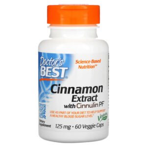 Doctor’s Best, Cinnamon Extract with Cinnulin PF, 125 mg, 60 Veggie Caps
