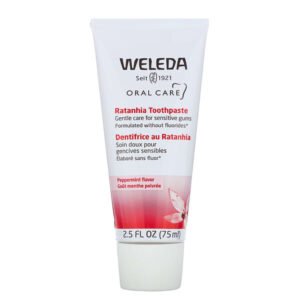 Weleda, Oral Care, Ratanhia Toothpaste, Peppermint Flavor, 2.5 fl oz (75 ml)