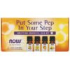 NOW Foods, Essential Oils Kit, Put Some Pep in Your Step, Uplifting , 4 Bottles, 1/3 fl oz (10 ml)