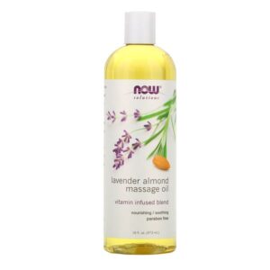 NOW Foods, Solutions, Lavender Almond Massage Oil, 16 fl oz (473 ml)